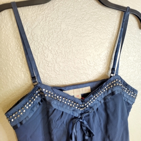 NWT Stella McCartney for H&M 100% Silk Sparkle Y2K tank Top sz 36/S - Picture 2 of 7